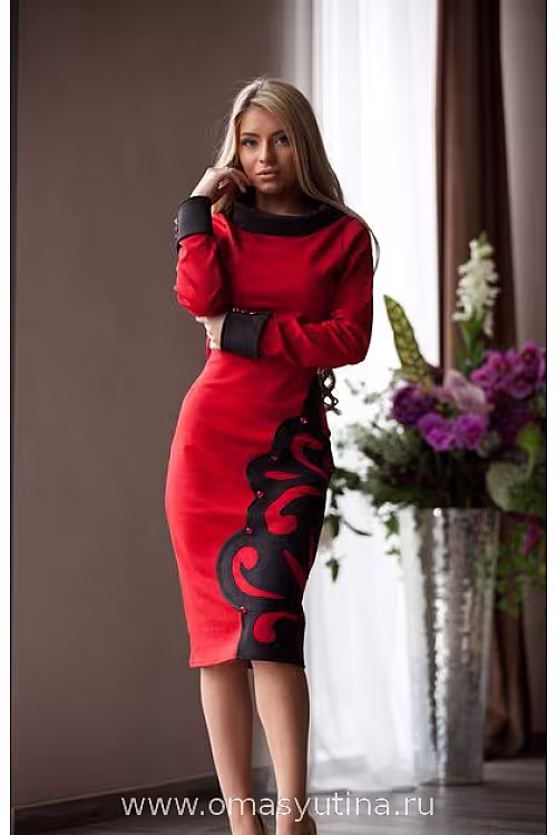 Платье "Художница" red