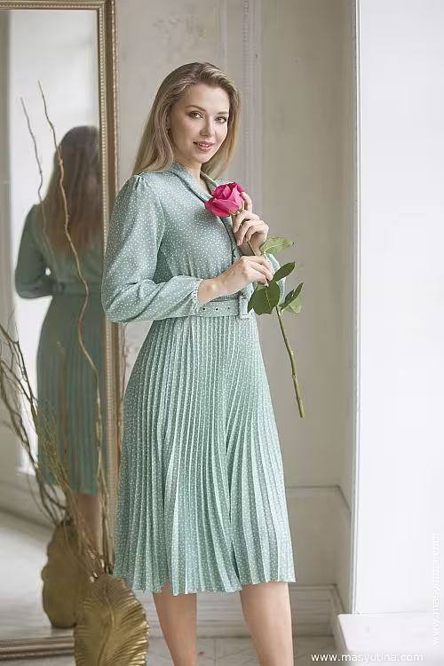 Платье "София" светлая зелень