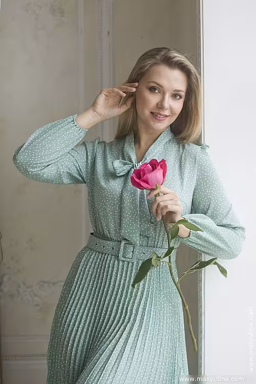 Платье "София" светлая зелень